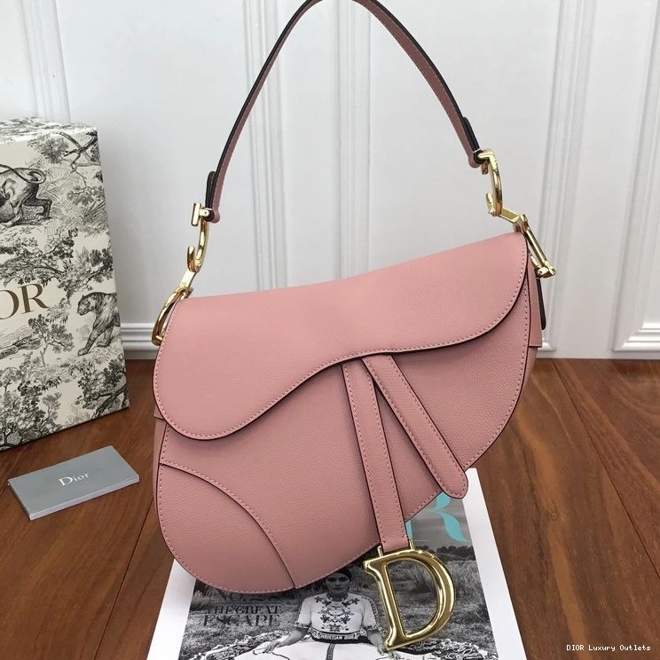 Cheap Calfskin Grained Bag Saddle Pink Dior 0809 Luxury